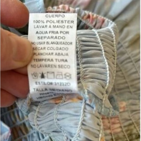 Milk & Honey Blue Floral bodycon and ruffled mini dress. Medium. NEW - Picture 7 of 8